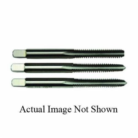 Morse Hand Tap Set, Straight Flute, Series 7500, Metric, 3 Piece, M12x175 Size, Ground Thread Standard, 38218